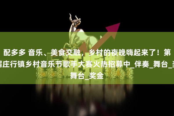 配多多 音乐、美食交融，乡村的夜晚嗨起来了！第二届庄行镇乡村音乐节歌手大赛火热招募中_伴奏_舞台_奖金